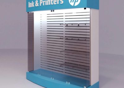 HP Plaza Lama ink display furniture in Dominican Republic